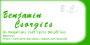 benjamin csorgits business card